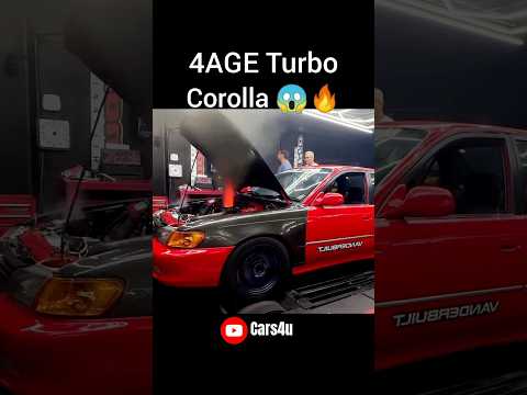 4age Blacktop Turbo Corolla🤯💥#4age #20v #blacktop #turbo #corolla #dyno