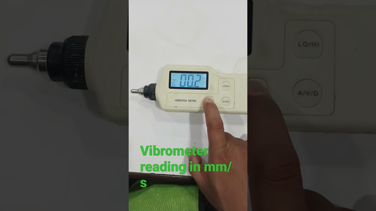Reading of vibration meter