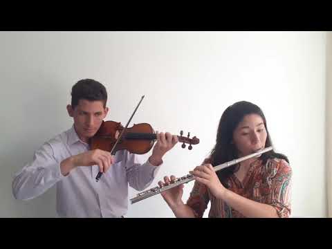 Dúo de flauta y violín Himnario adventista n#321: Allá sobre montes.