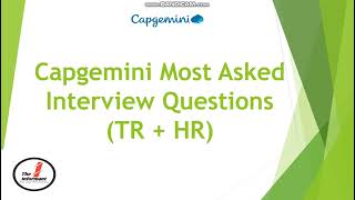 Capgemini Most Asked Interview Questions | TR  + HR Round | Capgemini Interview Experience Freshers|