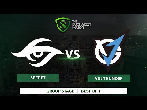 Secret vs VGJ Thunder | Best of 1 | The Bucharest Major 2018