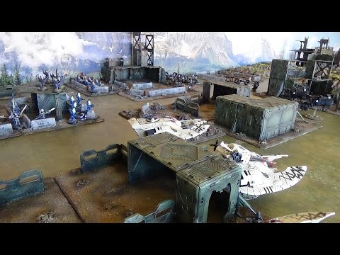 Warhammer 40K Battle Report Space Marines vs Eldar 1850