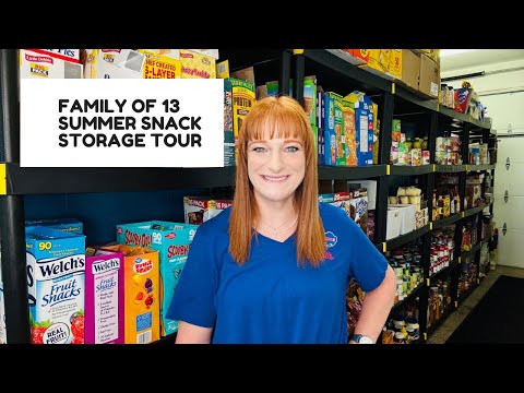 FAMILY OF 13 SUMMER SNACK STORAGE TOUR