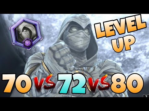 LEVEL 70 to 80 DAMAGE COMPARISON ft. MOON KNIGHT // WBL // MARVEL FUTURE FIGHT // MFF // F2P