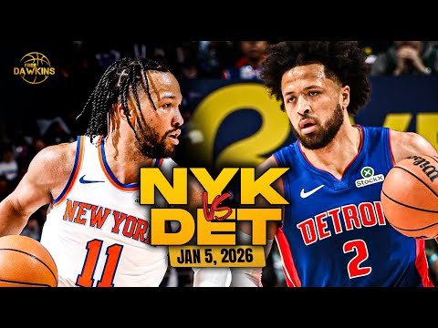 New York Knicks vs Detroit Pistons Full Game Highlights | Jan 5, 2026 | FreeDawkins