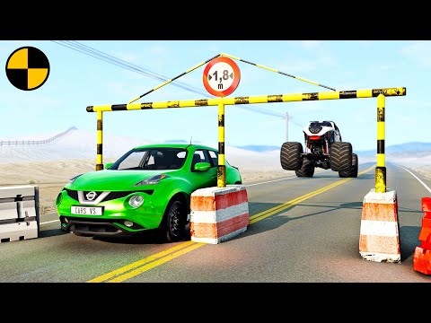 Cars vs Width Restriction #2 😱 BeamNG.Drive