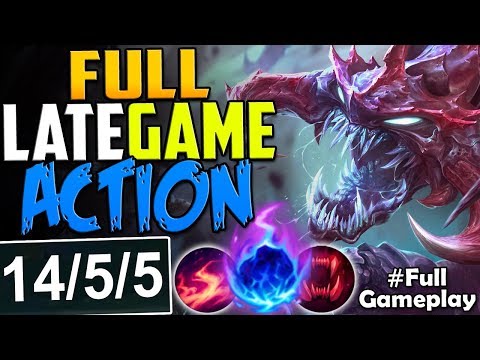 FULL LATE GAME ACTION | INTENSE TEAMFIGHTS | New Runes Cho'Gath vs Yorick RANKED SEASON 8 Gameplay