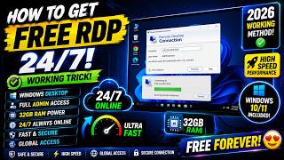 How To Create Free RDP VPS 32GB RAM Easy Setup Guide 2026 ✅