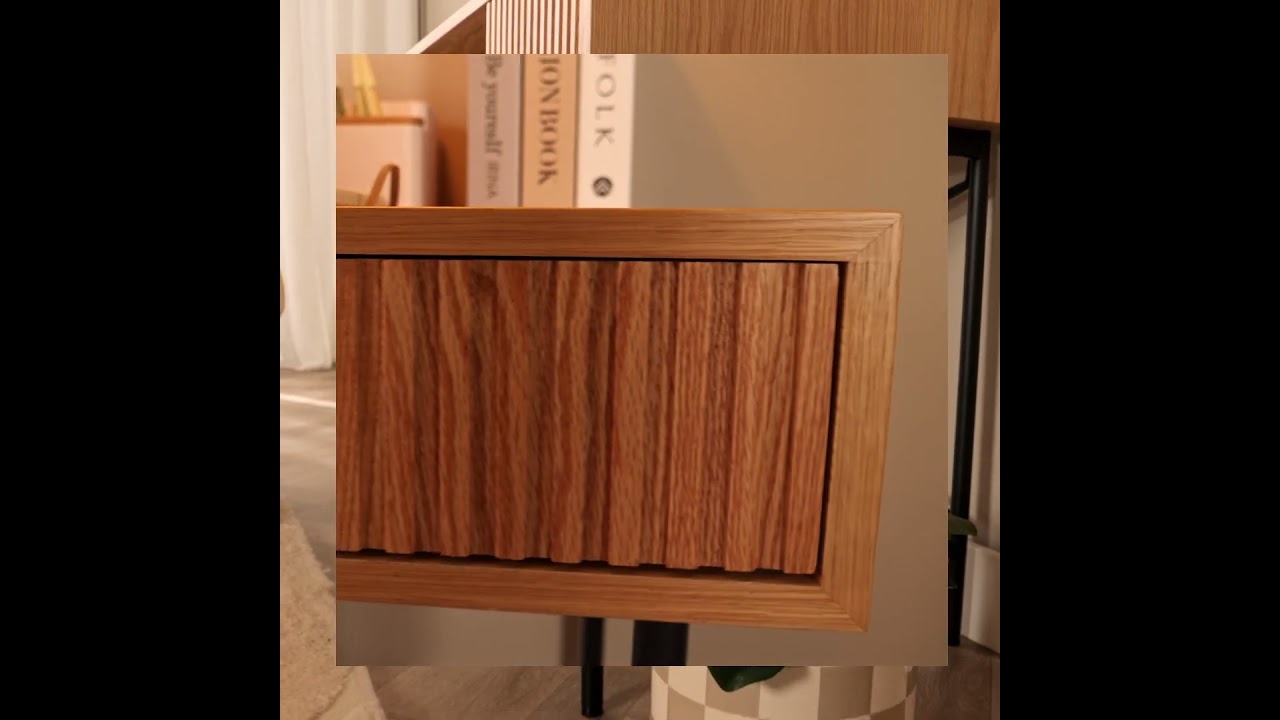 Bureau Maury zwart/blank eiken 120x55x77 cm