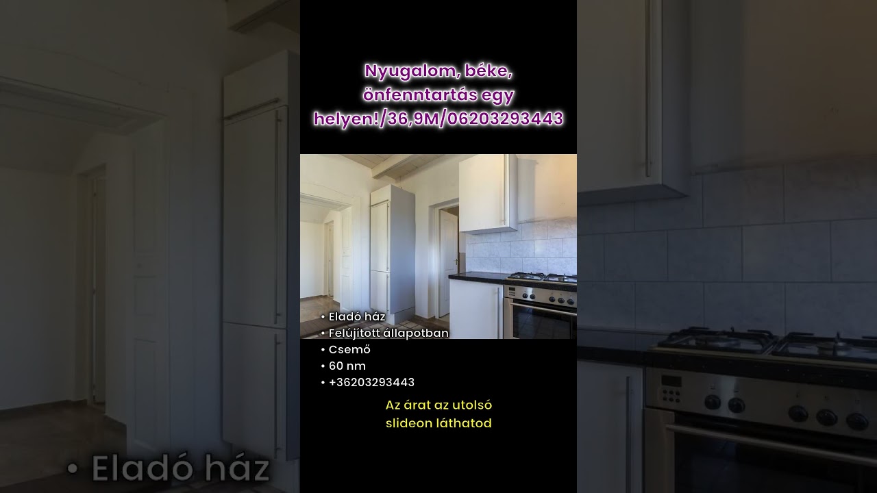 Eladó tanya, Csemő 3 szoba 60 m² 34.9 M Ft