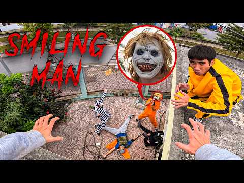 SMILING MAN IN REAL LIFE ESCAPE 01.0 | Horror Parkour Pov Short | Bubbles 3Run