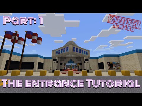 How to Build Starcourt Mall in Minecraft: Part 1 | The Entrance!!
