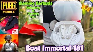 Boat Immortal 181 Earbuds Gaming Test + Unboxing 🔥 | Best Gaming Earbuds 