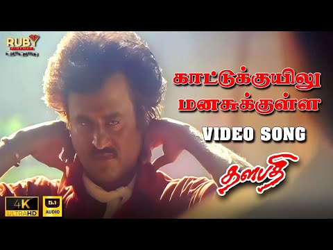 Kaattukuyilu Manasukkulae | 4K Video Song | Hi-Res Audio | Rajiinikanth | Mammootty | KJY | SPB