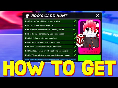 HOW TO GET ALL 9 JIRO CARD LOCATIONS in DEATH BALL ROBLOX!