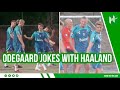 Odegaard & Haaland share JOKES in Norway training