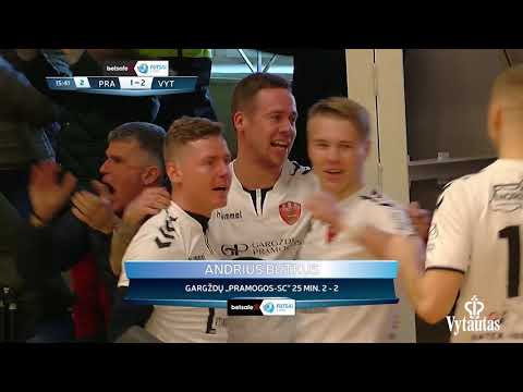BETSAFE-Futsal A lygos atkrintamųjų rungtynių santrauka: Pramogos-SC - Vytis