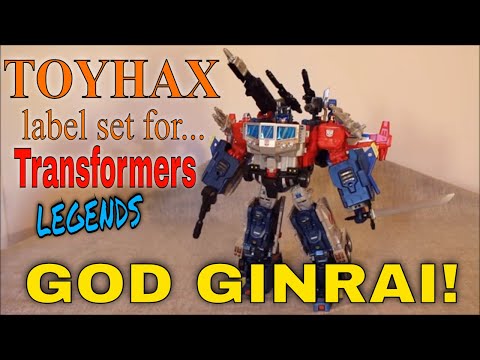 Toyhax Label Set for Transformers Legends God Ginrai - GotBot True Review NUMBER 606