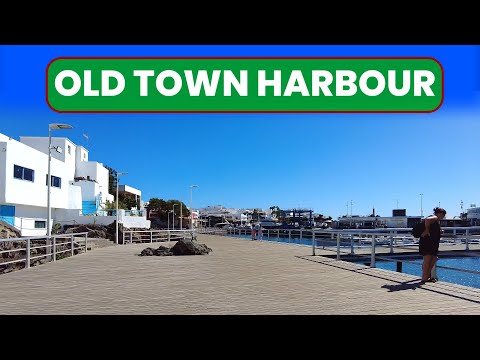 Walking Tour of Puerto del Carmen Old Town Harbour, Lanzarote 🇪🇸 | Canary Islands