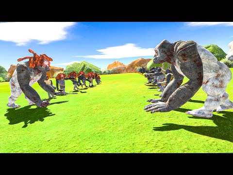 PRIMATES vs MEDUSA PRIMATES - Animal Revolt Battle Simulator