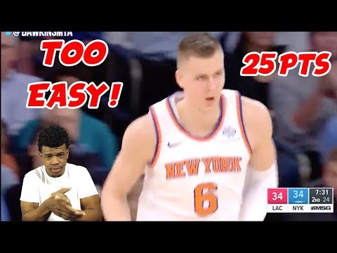 KRISTAPS PORZINGIS MAKING IT LOOK EASY !! 25PTS VS CLIPPERS HIGHLIGHTS !!