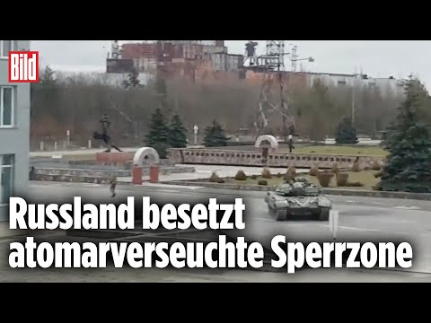 Krieg in der Ukraine: Russische Truppen nehmen Tschernobyl ein