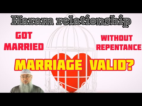 Couple were in haram relationship (no zina) got married without repenting Nikah valid? Assimalhakeem
