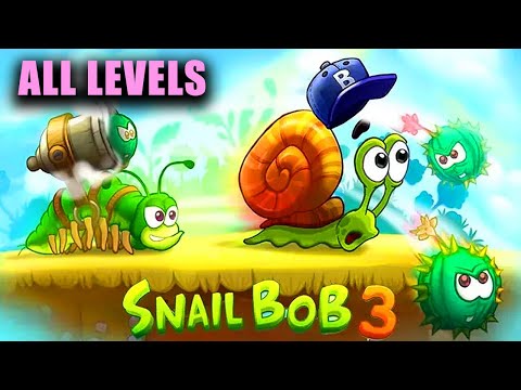 Snail Bob 3 - Full Game Walkthrough 50 Levels + Bonus Levels - 3 Stars