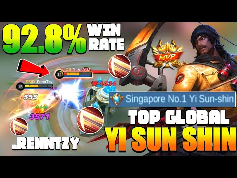 Supreme No.1 Yi Sun Shin 92,8% Win Rate Gameplay By .RennTzy |Top Global Yi Sun Shin Best Build 2021