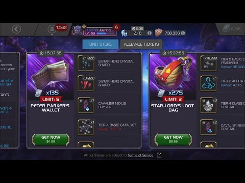 Cavalier Nexus Crystals & 6 Star Shard Opening - Marvel Contest of Champions