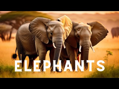 4K Wildlife: ELEPHANTS - Relaxing Music With Video About Wildlife (Video 4K ULTRA HD)