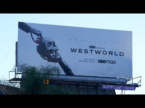 Westworld Billboard Sunset Blvd Los Angeles California USA June 13, 2022 HBO MAX