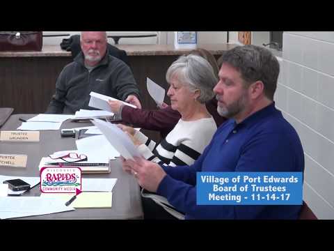 Port Edwards Board of Trustees Meeting 11-14-17