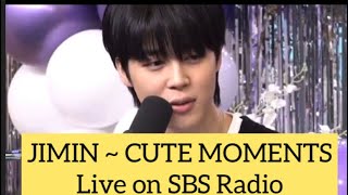 Download lagu JIMIN ~ CUTE MOMENTS Live on SBS Radio ✨💙✨ mp3