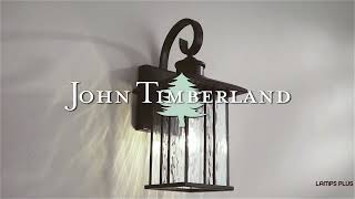 1_Watch A Video About the John Timberland Deaver Bronze Lantern Outdoor Wall Light