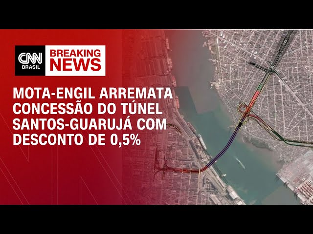 Mota-Engil arremata concessão do túnel Santos-Guarujá com deságio de 0,5% | Money News