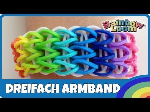 RainbowLoom Triple Bracelet - German Instructions