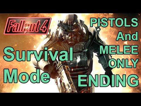 FALLOUT 4 (Survival Mode) PISTOLS / MELEE ONLY! – The Nuclear Option – Railroad Ending / Final