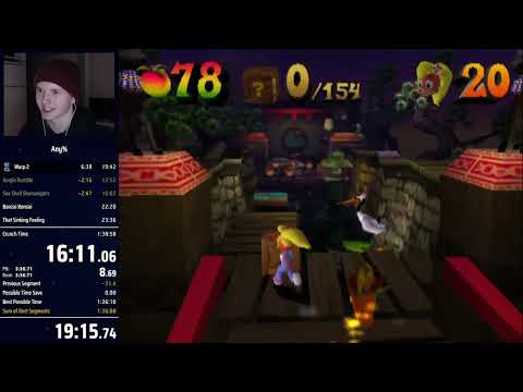 Crash TWoC Any% Speedrun in 1:18:45