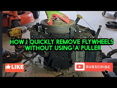 How I quickly remove mower engine flywheels without a puller