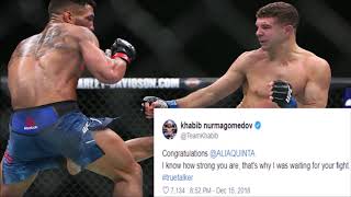 Twitter reactions from MMA Fighters to Al Iaquinta's thrilling victory over Kevin Lee in 2nd fight