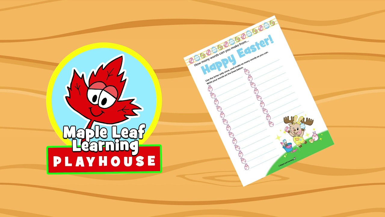Easter Anagram | Simple Worksheet for Kids | Maple Leaf Learning Playhouse