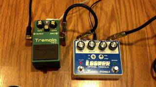 Video thumbnail for Boss TR2 vs Looker Optical Tremolo by Young Pedals by shnobel