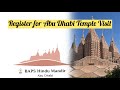 Register For Abu Dhabi Hindu Temple Visit BAPS Temple Visit Entry Permit QR Code UAE Temple