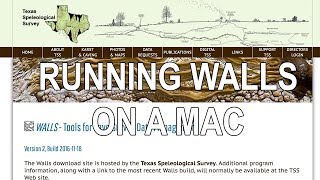 Walls Cave Survey Software on a Mac