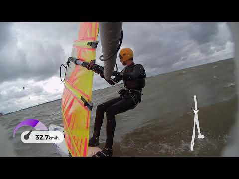 Windsurfing a 1998 "van den Berg" Slalom 275 & 1993 AHD 262 Speed Slalom with StarSails 5.0m in 2021