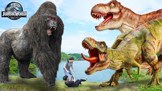 New Hollywood Movie (2023) Dinosaur Attack | KONG 2 Vs T-rex| Jurassic Park 4 | Dinosaur | Ms.Sandy