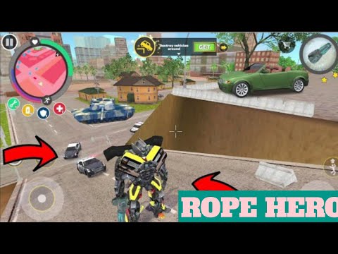 Rope Hero Vice Town (Monster TrucksFights Car Robots) Transformer Truck inLighthouse Cave - HD
