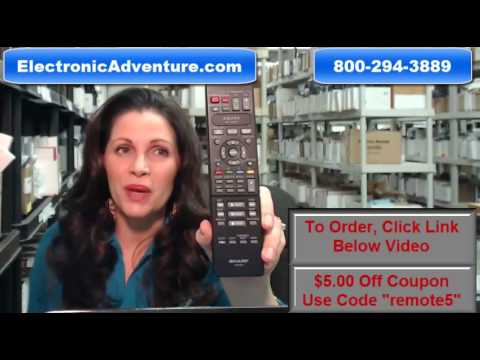 Original Sharp  Remote Control Coupon $5 Off  RRMCGA629WJPA (GA629PA) for  Blu Ray DVD