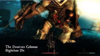 Sah Vs The Dwarven Colossus - Sightless Pit at Skyrim Special Edition ...